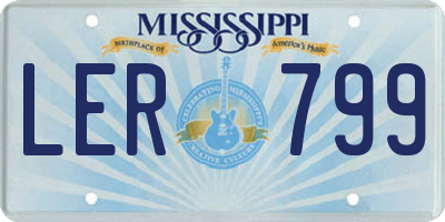 MS license plate LER799