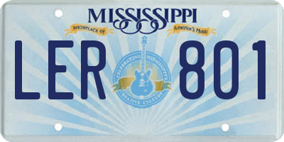 MS license plate LER801