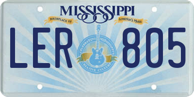 MS license plate LER805
