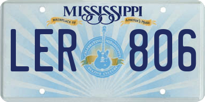 MS license plate LER806