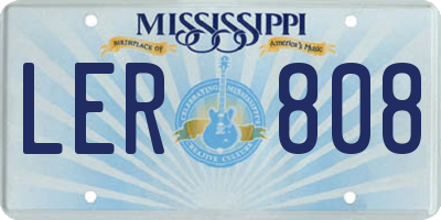 MS license plate LER808