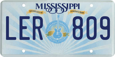 MS license plate LER809