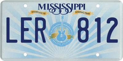 MS license plate LER812