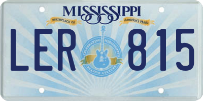 MS license plate LER815