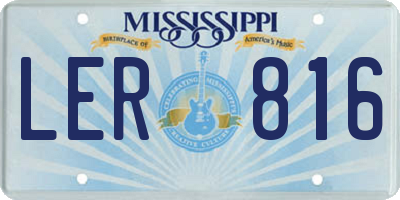MS license plate LER816
