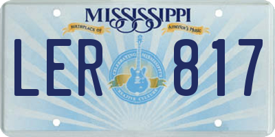 MS license plate LER817