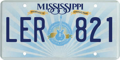 MS license plate LER821