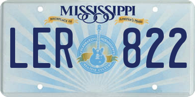 MS license plate LER822