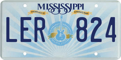 MS license plate LER824