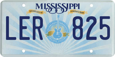 MS license plate LER825