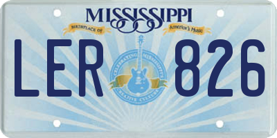 MS license plate LER826