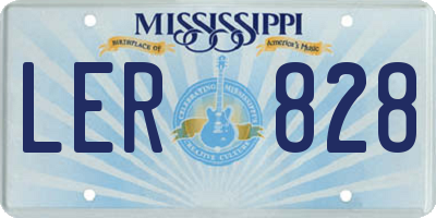 MS license plate LER828