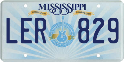 MS license plate LER829