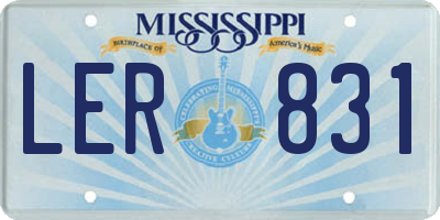 MS license plate LER831