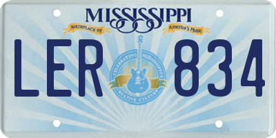 MS license plate LER834
