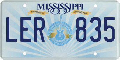 MS license plate LER835