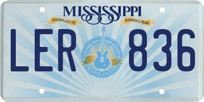 MS license plate LER836