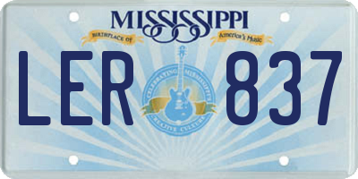 MS license plate LER837