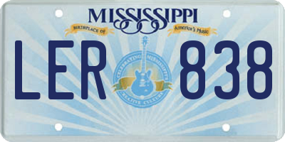 MS license plate LER838