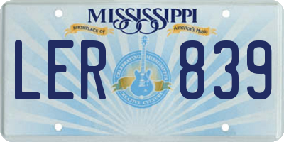 MS license plate LER839