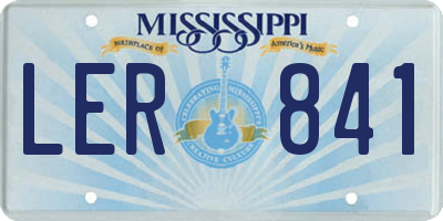 MS license plate LER841