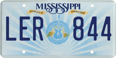 MS license plate LER844
