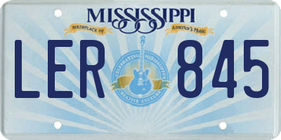 MS license plate LER845