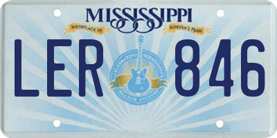 MS license plate LER846