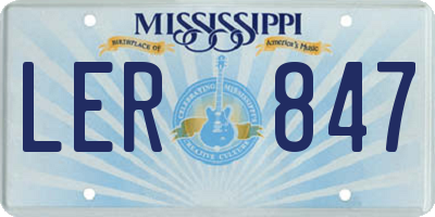 MS license plate LER847
