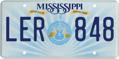MS license plate LER848