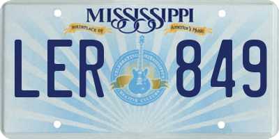 MS license plate LER849