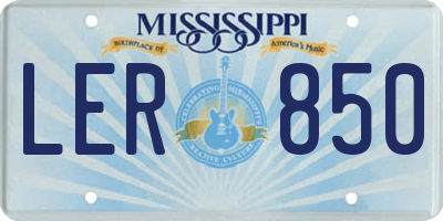 MS license plate LER850
