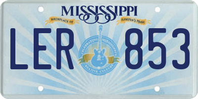 MS license plate LER853