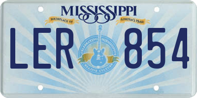 MS license plate LER854