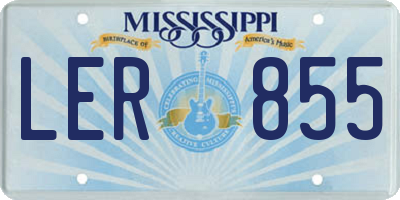 MS license plate LER855