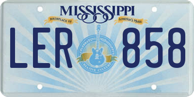 MS license plate LER858