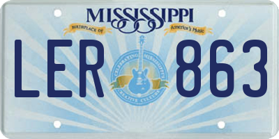 MS license plate LER863
