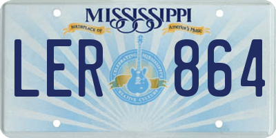 MS license plate LER864