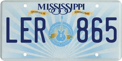 MS license plate LER865