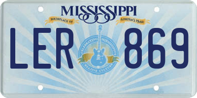 MS license plate LER869