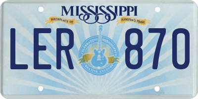 MS license plate LER870