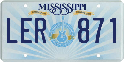 MS license plate LER871