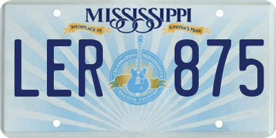 MS license plate LER875