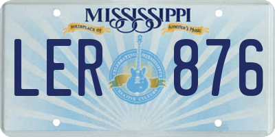 MS license plate LER876