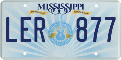 MS license plate LER877