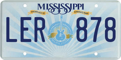 MS license plate LER878
