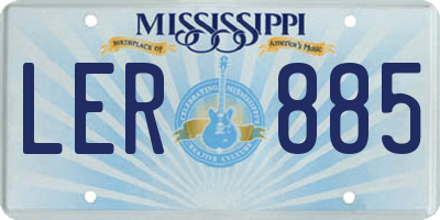 MS license plate LER885