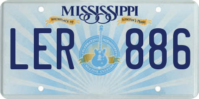 MS license plate LER886