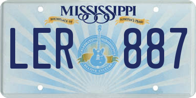 MS license plate LER887