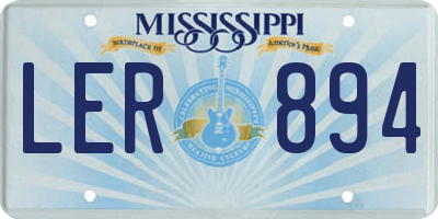 MS license plate LER894